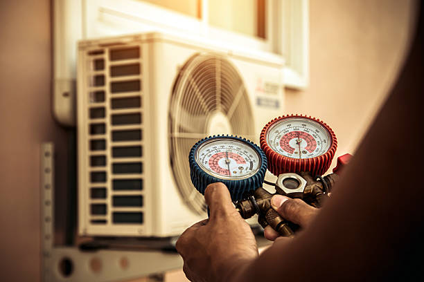 Professional Air Conditioning Service technician working in Fruitvale, TX
